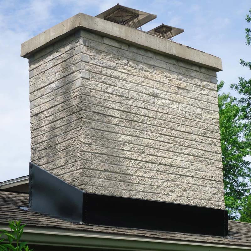 Metal flashing detail on a Wisconsin home